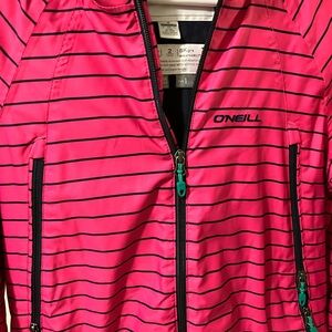 O'Neill Fuchsia and Black Striped Jacket